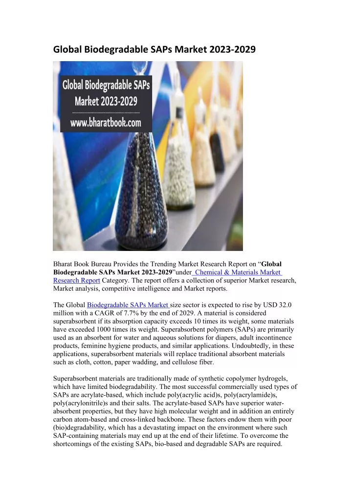global biodegradable saps market 2023 2029