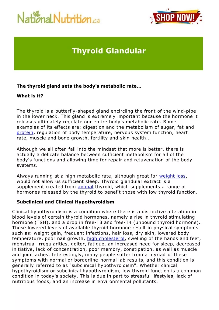 thyroid glandular