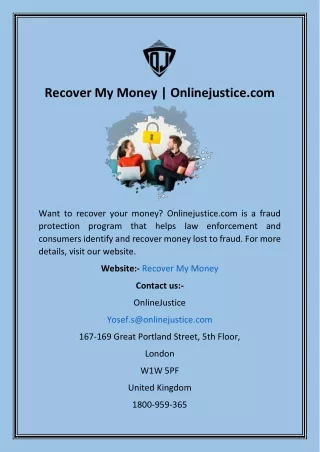 Recover My Money  Onlinejustice