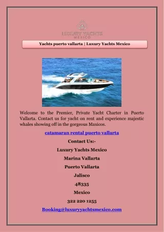 Yachts puerto vallarta | Luxury Yachts Mexico