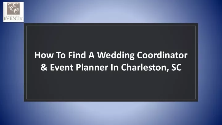 how to find a wedding coordinator event planner in charleston sc