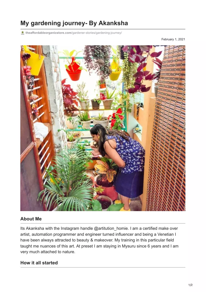 my gardening journey by akanksha