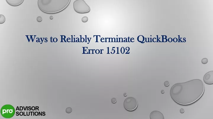 ways to reliably terminate quickbooks error 15102