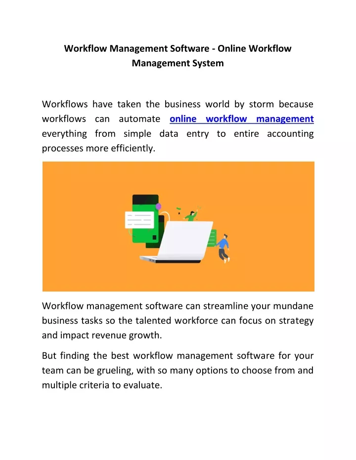 workflow management software online workflow