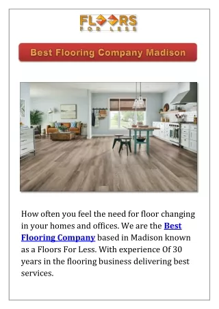 Best Flooring Company Madison | Floors For Less