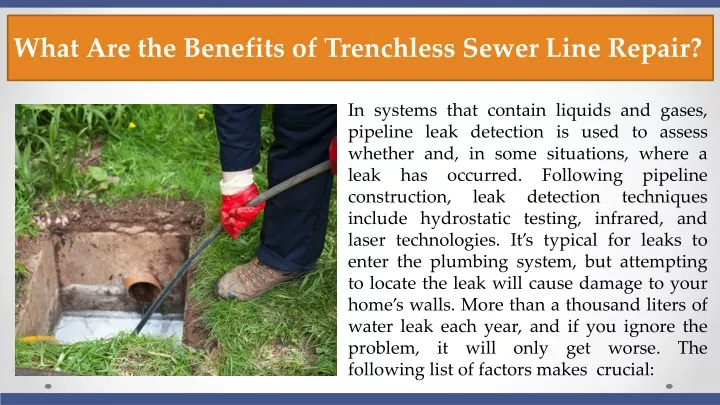 what are the benefits of trenchless sewer line