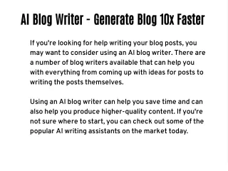 Free AI Blog Writer- Best Blog Writing Assistant for Bloggers