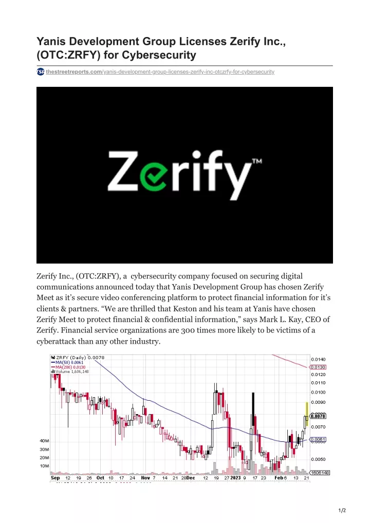 yanis development group licenses zerify