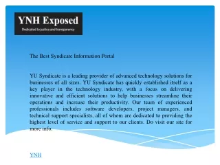 The Best Syndicate Information Portal