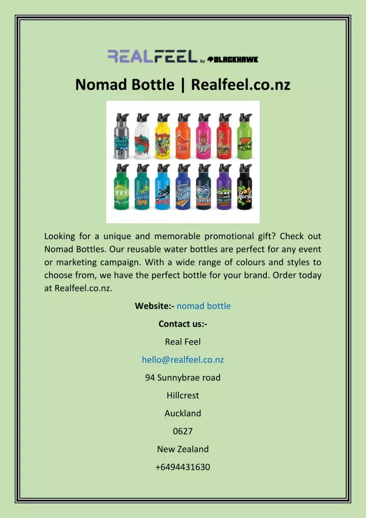 nomad bottle realfeel co nz