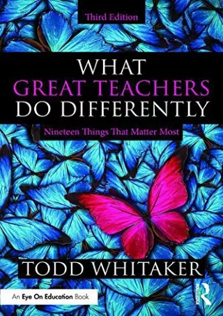 read ebook What Great Teachers Do Differently