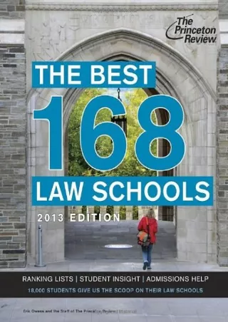 free read  The Best 168 Law Schools, 2013 Edition (Graduate School Admissions Gu