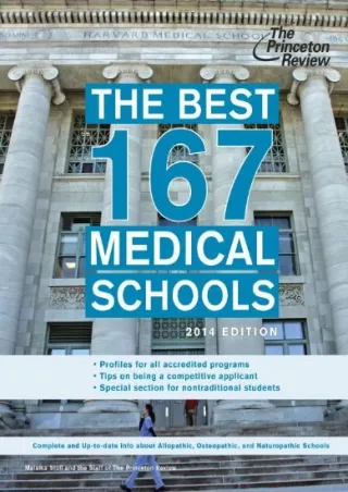 download The Best 167 Medical Schools, 2014 Edition (Graduate School Admissions
