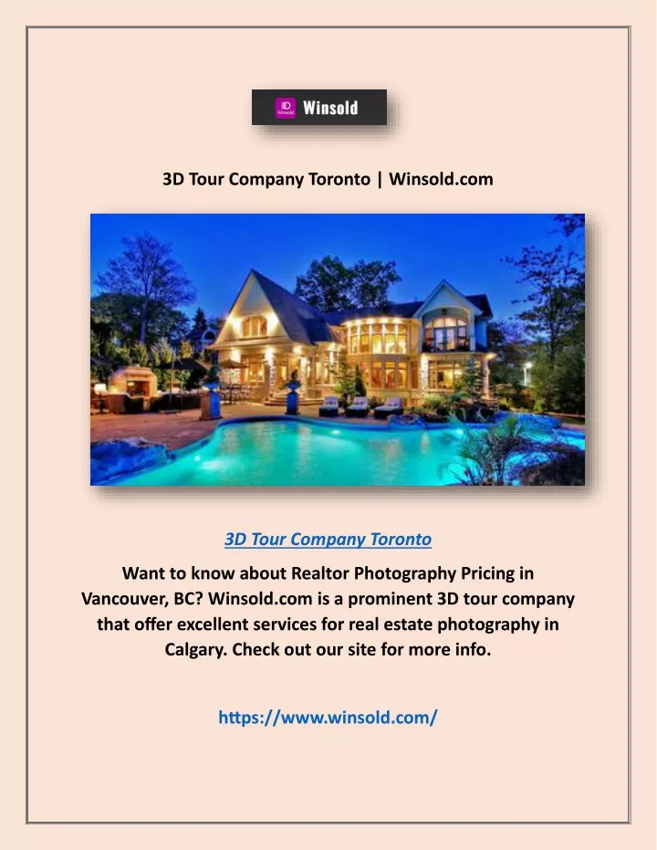 3d tour company toronto winsold com