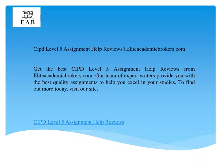 cipd level 5 assignment help reviews