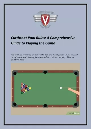 Cutthroat Pool Rules A Comprehensive Guide to Playing the Game