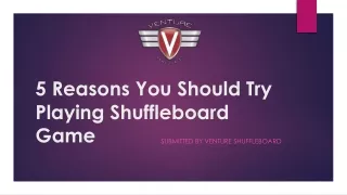 5 Reasons You Should Try Playing Shuffleboard Game