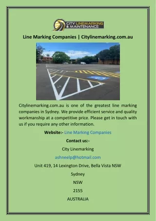 Line Marking Companies  Citylinemarking.com