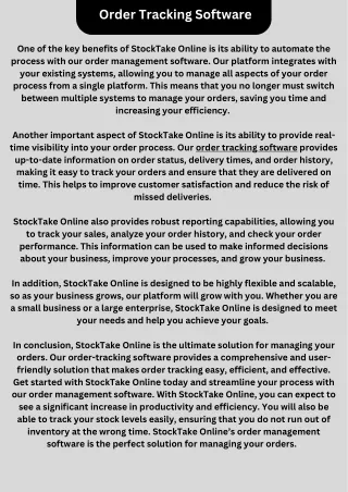 order tracking software