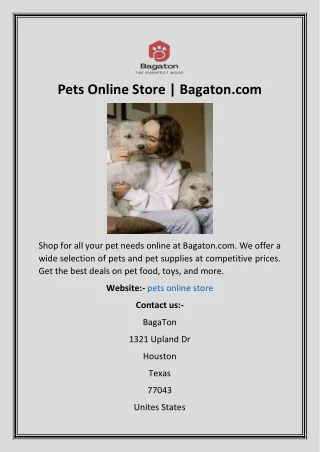 pets online store bagaton com
