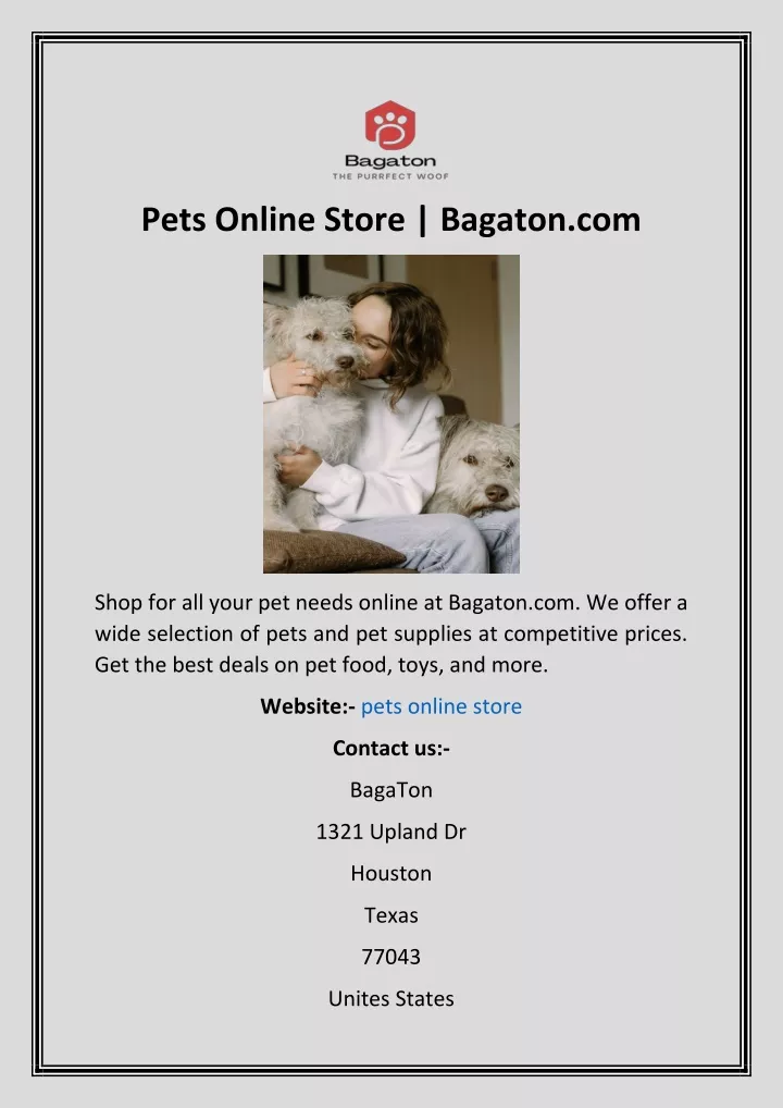 pets online store bagaton com
