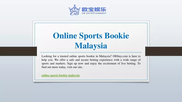 online sports bookie malaysia