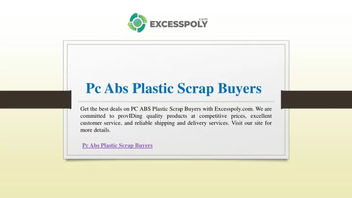 pc abs plastic scrap buyers