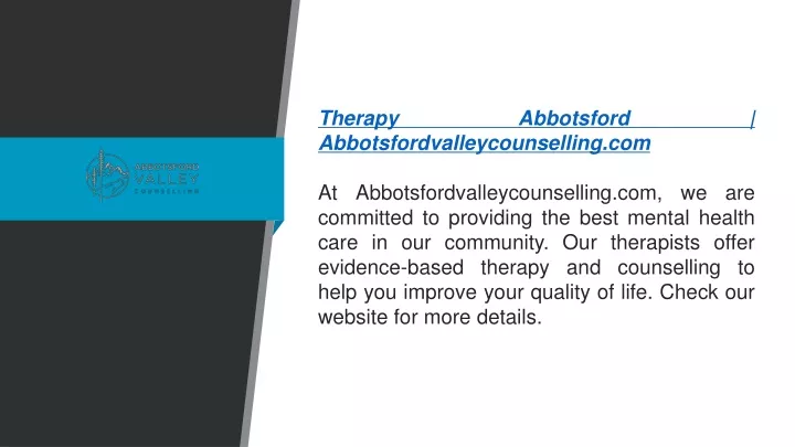 therapy abbotsford abbotsfordvalleycounselling