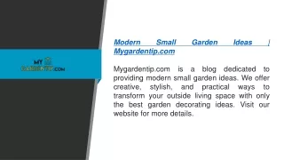 My Garden Tip 2
