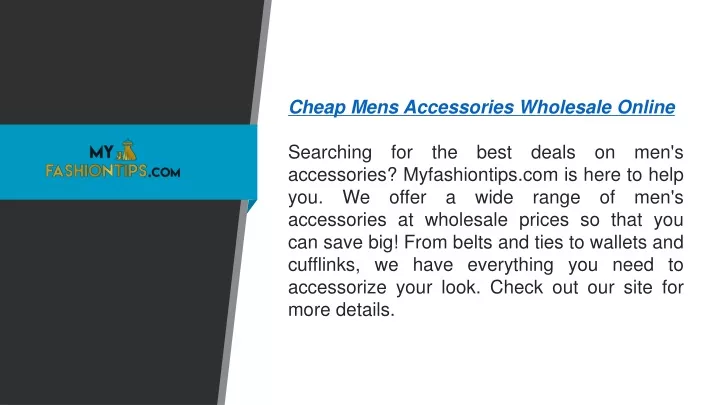 cheap mens accessories wholesale online searching