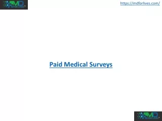 Paid Medical Surveys