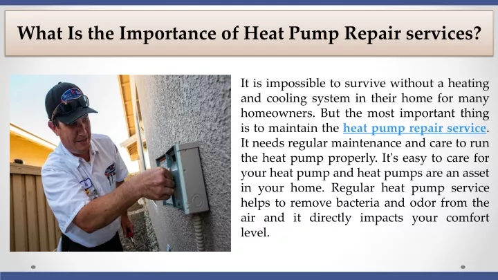 what is the importance of heat pump repair