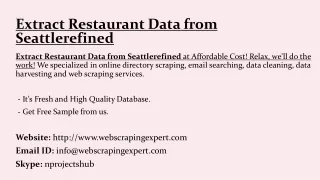extract restaurant data from seattlerefined