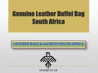 Genuine Leather Duffel Bag South Africa