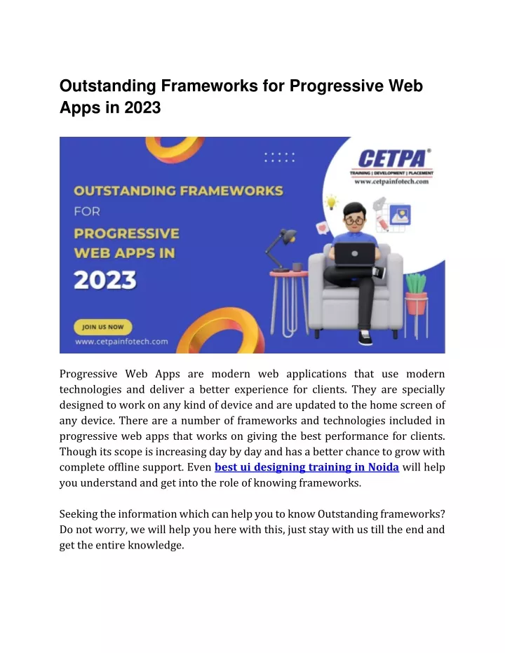 outstanding frameworks for progressive web apps