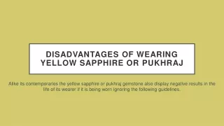 Disadvantages of Wearing Yellow Sapphire or Pukhraj (1)