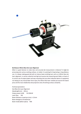 Berlinlasers Easy Reaching 445nm Blue Dot Laser Alignment