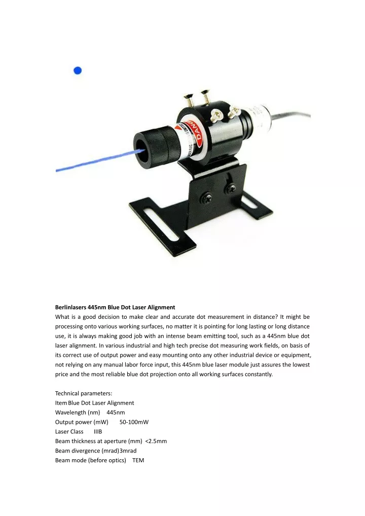 berlinlasers 445nm blue dot laser alignment what