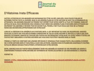 d histoires insta efficaces