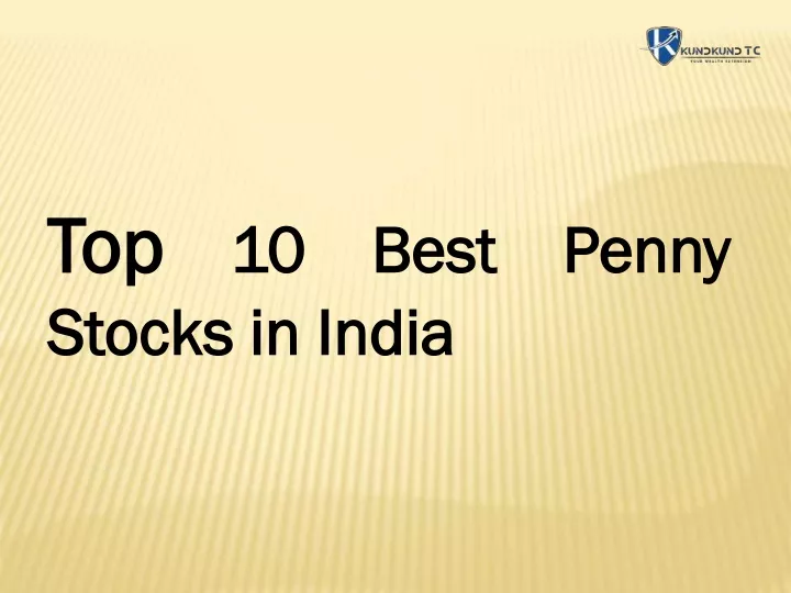 top top stocks stocks in in india
