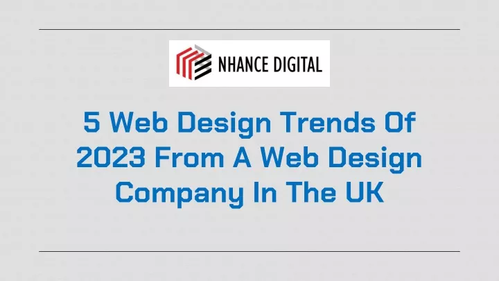 5 web design trends of 2023 from a web design company in the uk