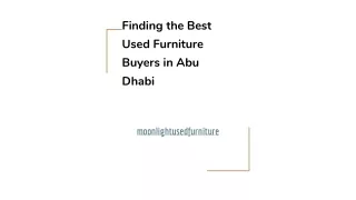 Finding the Best Used Furniture Buyers in Abu Dhabi