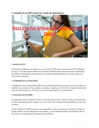 5 benefits of an erp system for wholesale