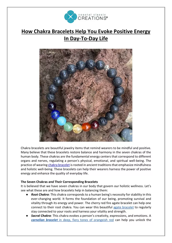 how chakra bracelets help you evoke positive