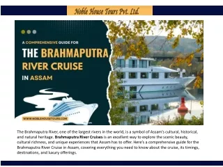 A Comprehensive Guide for the Brahmaputra River Cruise in Assam