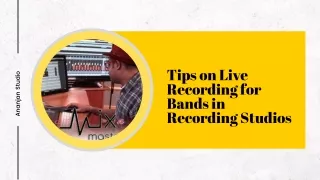 tips on live recording for bands in recording