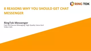 8 REASONS WHY YOU SHOULD GET CHAT MESSENGER