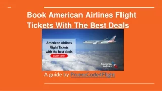 Online Book American Airlines Flight Tickets