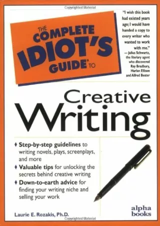 DOWNLOAD/PDF  The Complete Idiot's Guide to Creative Writing