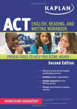 PDF/BOOK Kaplan ACT English, Reading, and Writing Workbook (Kaplan Test Prep)